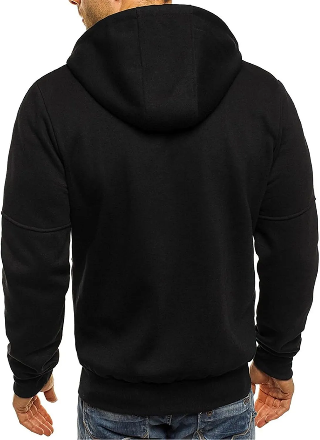Hoodies for Men Zip Up Lightweight Casual Long Sleeve Hooded Jackets Sports Hooded Sweatshirts with Zipper Pockets