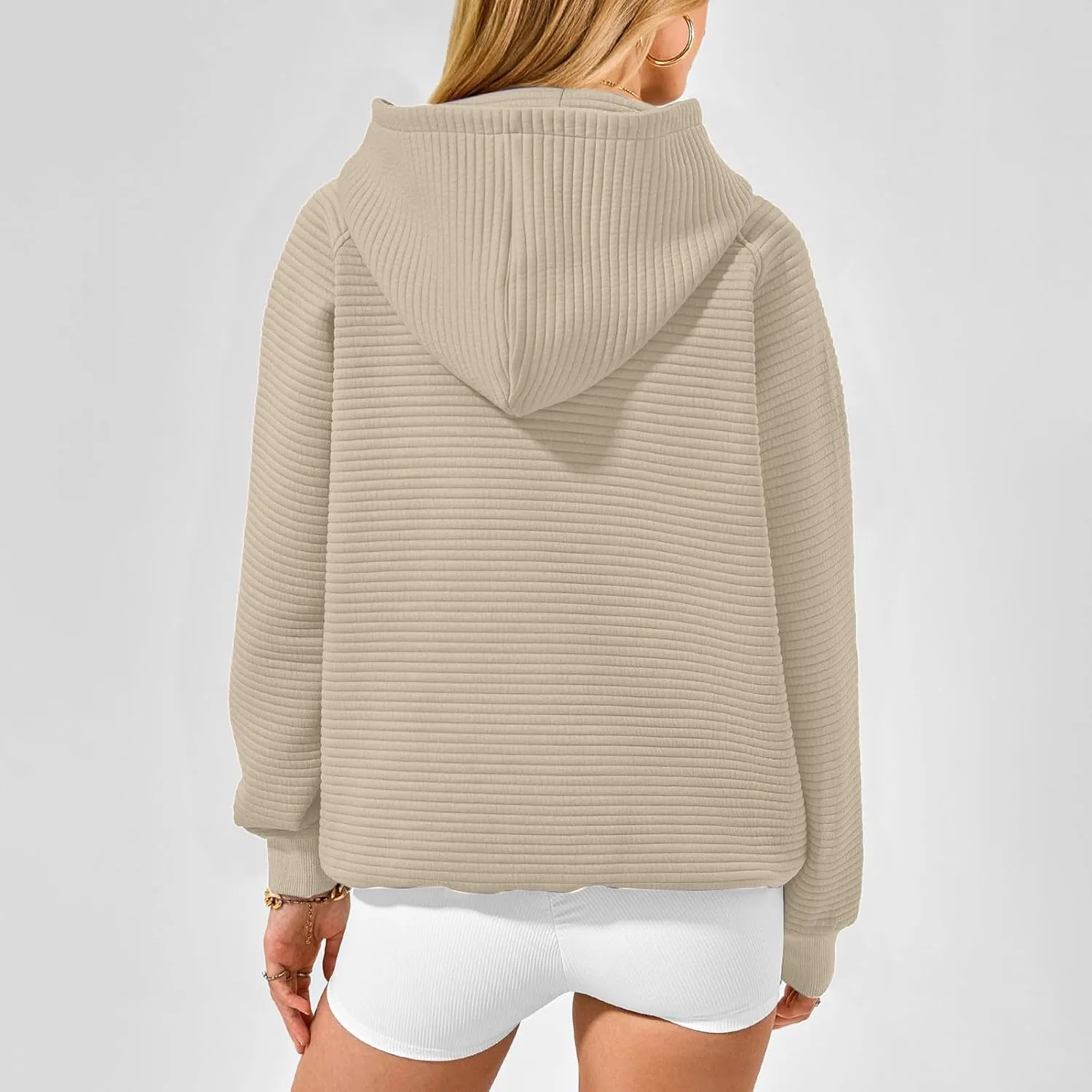Hoodies for Women Long Sleeve Striped Cotton Sweatshirt 2024 Fall Fashion Soft Casual Pullover Tops With Pocket