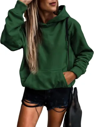 Hoodies for Women Pullover Fleece Hoodie Long Sleeve Casual Sweatshirt 2025 Loose Lightweight Tops with Pockets