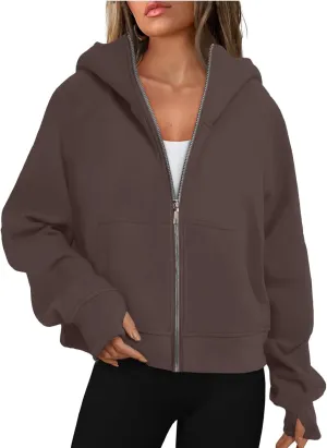 Hoodies Women Long Sleeve Zipper Hoodies Y2K Thumb Hole Tie Dye Fall Sweatshirts Jacket Tunic Pullover With Pocket