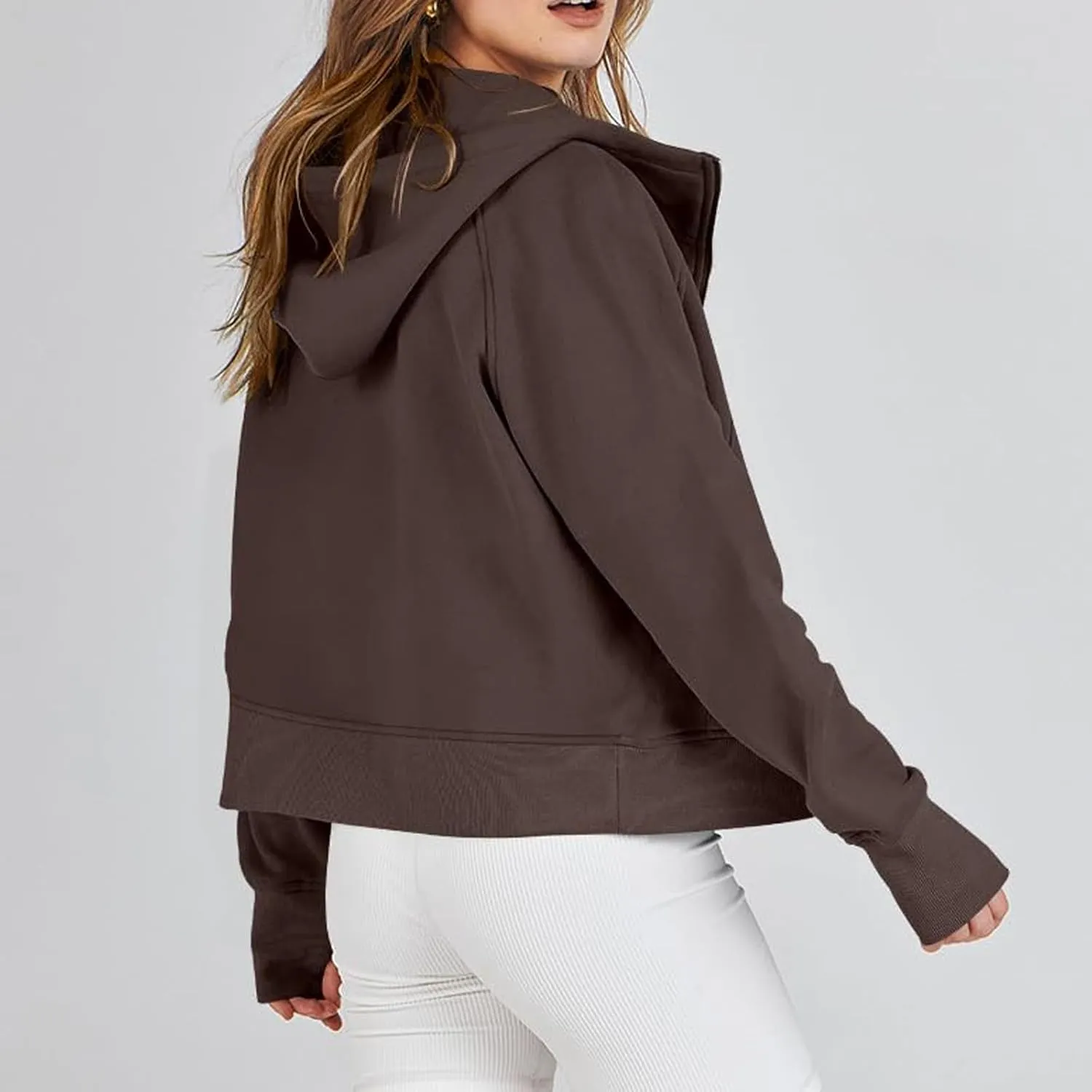 Hoodies Women Long Sleeve Zipper Hoodies Y2K Thumb Hole Tie Dye Fall Sweatshirts Jacket Tunic Pullover With Pocket