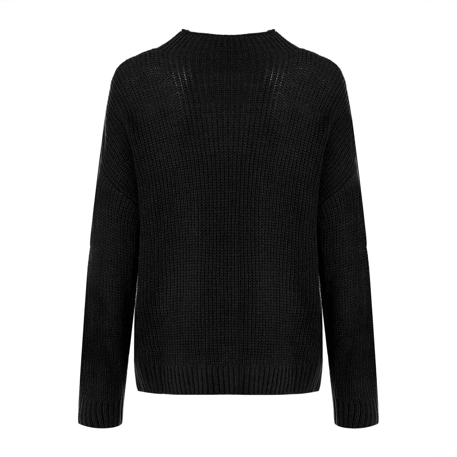 JEGULV Turtleneck Sweaters for Woman Dressy Casual Long Sleeve Cable Knit Pullover Tops Sweaters Loose Soft Jumper Sweaters