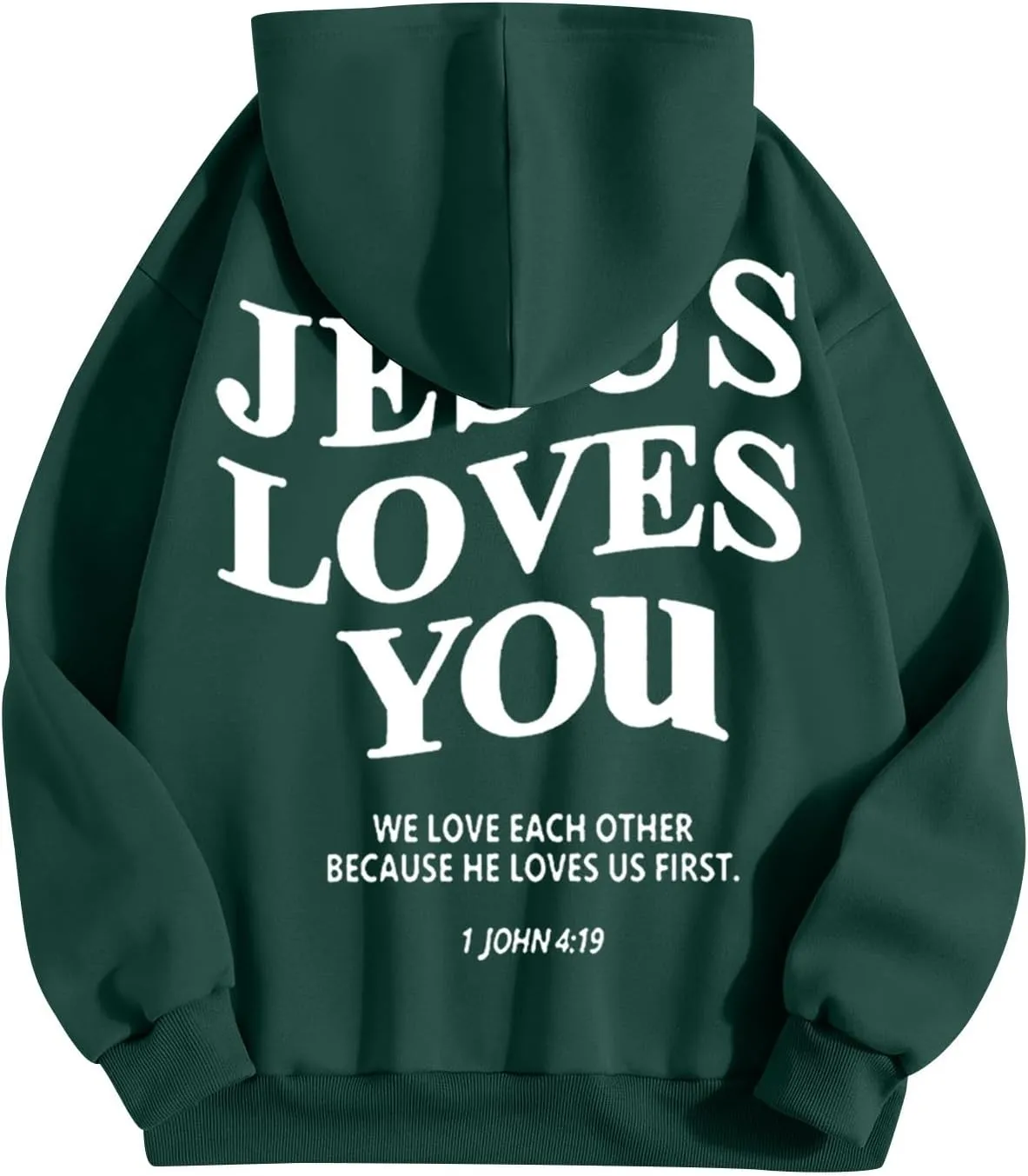 Jesus Loves You Zip Up Hoodie Men Trust in The Lord Sweatshirt Letter Print Preppy Coat Long Sleeve Jacket
