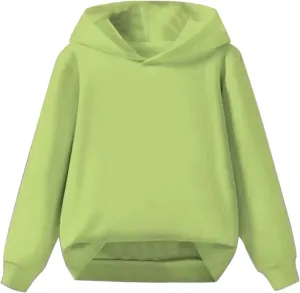Kids Boys Girls Solid Classic Hoodies Soft Hooded Pullover Sweatshirts for Childrens Basic Cotton Hoodie School Tops