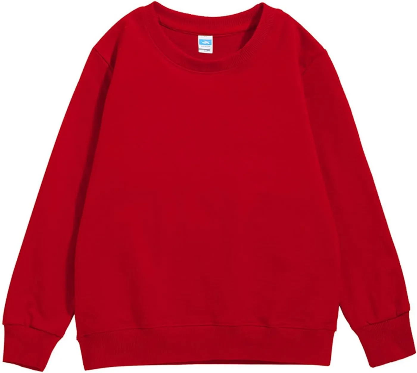 Kids Solid Long Sleeve Sweatshirt Toddler Baby Boys Girls Cotton Pullover Tops Little Girl Soft Casual Blouse Outfits