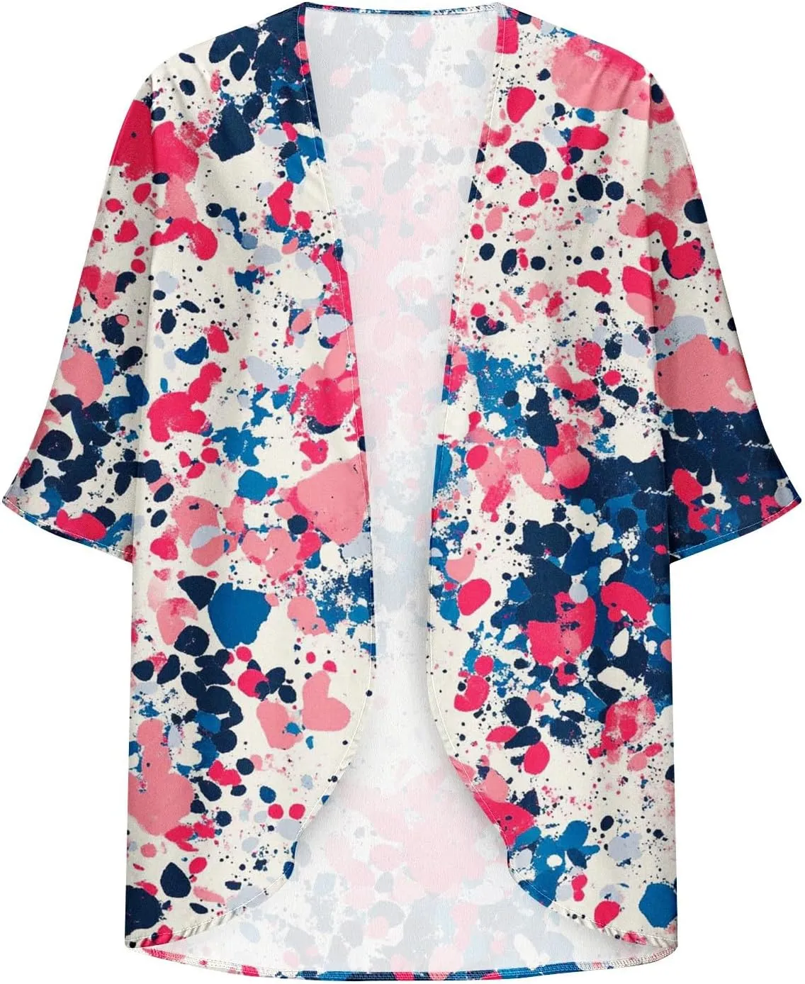 Kimono Cardigans for Women Lightweight Bathing Suit Cover Up 3/4 Sleeve Cardigan Summer Vacation Outfits