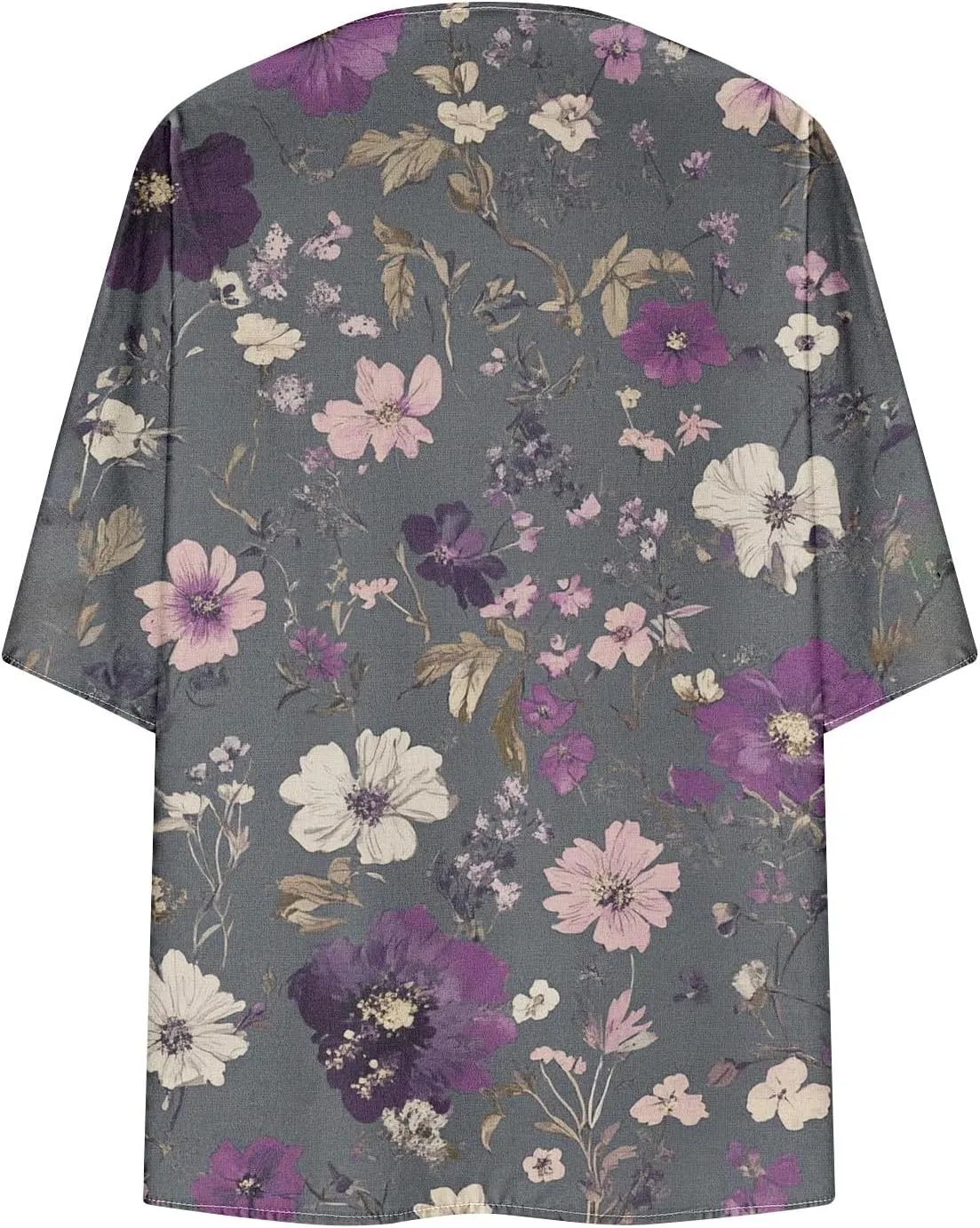 Kimono Cardigans for Women Lightweight Bathing Suit Cover Up 3/4 Sleeve Cardigan Summer Vacation Outfits