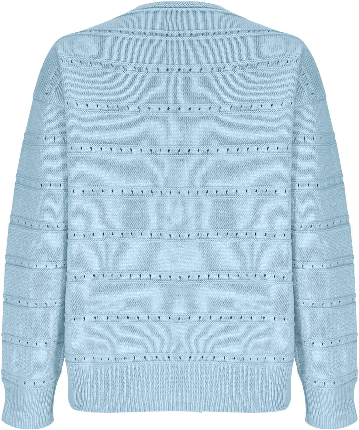 Lastesso Fall Sweaters for Women 2024 Lightweight Soft Long Sleeve Sweater Breathable Knitted Long Sleeve Slouchy Clothes