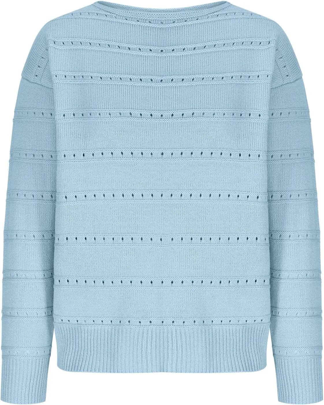 Lastesso Fall Sweaters for Women 2024 Lightweight Soft Long Sleeve Sweater Breathable Knitted Long Sleeve Slouchy Clothes