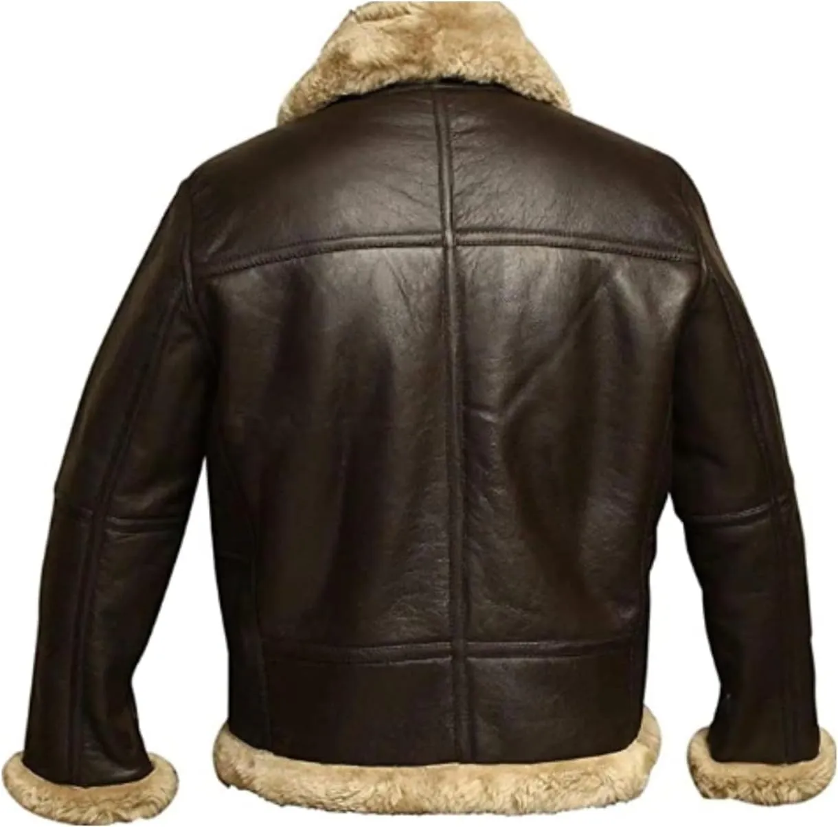Leather Jacket Men Faux Suede Leather Coat Fur Hooded Sherpa Lined Thickened Warm Jacket Zipper Outwear Winter