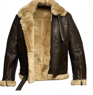 Leather Jacket Men Faux Suede Leather Coat Fur Hooded Sherpa Lined Thickened Warm Jacket Zipper Outwear Winter