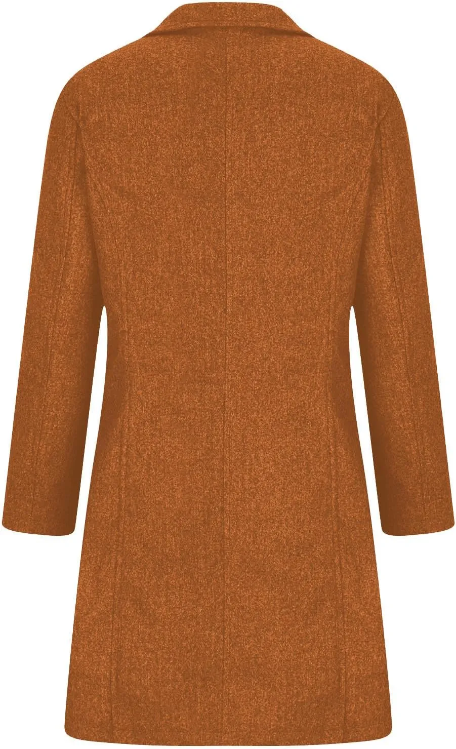 Lmdudan Long Pea Coats for Women Winter Stand Collar Single Breasted Wool Coats Wool Blend Peacoat Thicken Blazer Jackets
