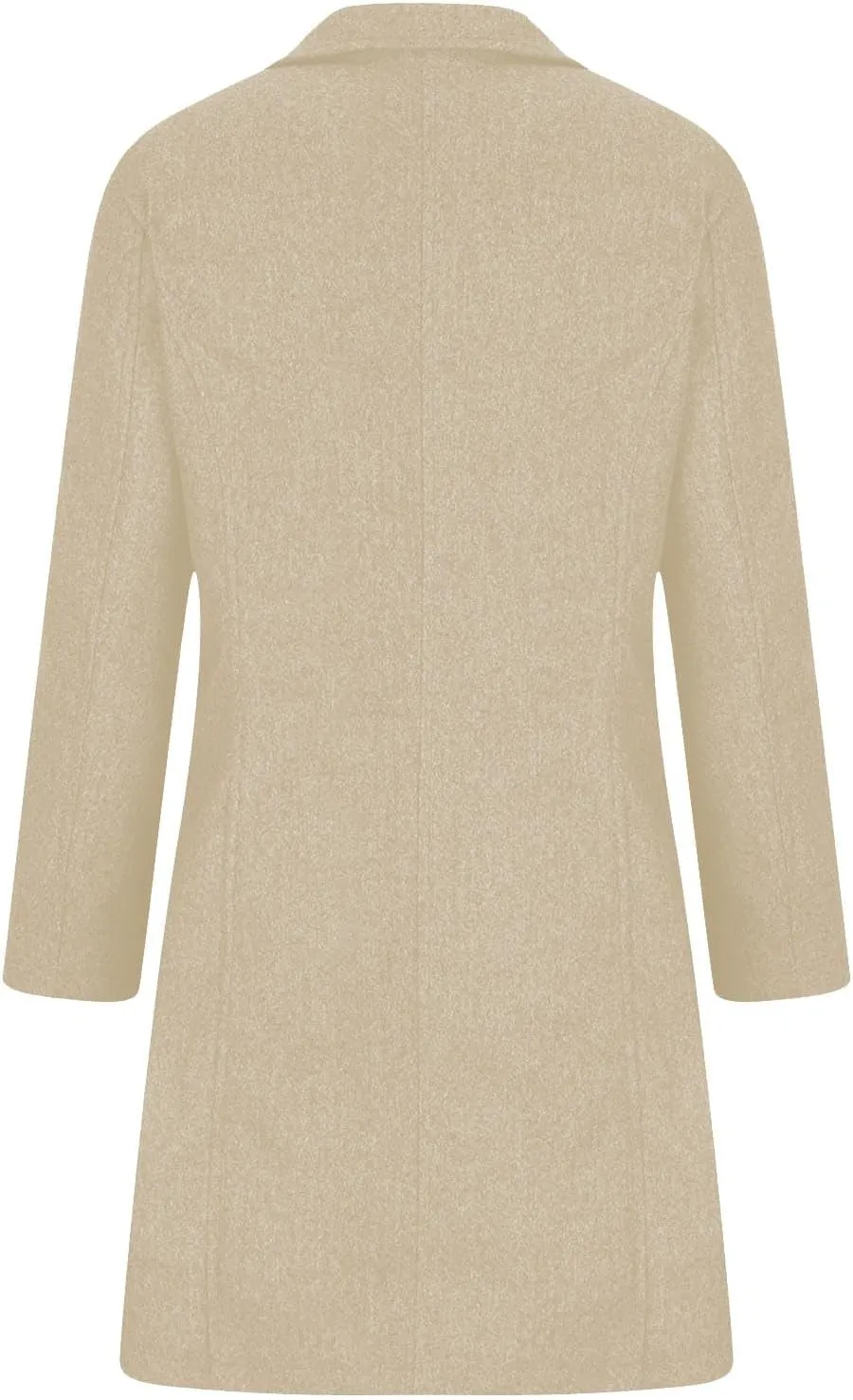 Lmdudan Long Pea Coats for Women Winter Stand Collar Single Breasted Wool Coats Wool Blend Peacoat Thicken Blazer Jackets
