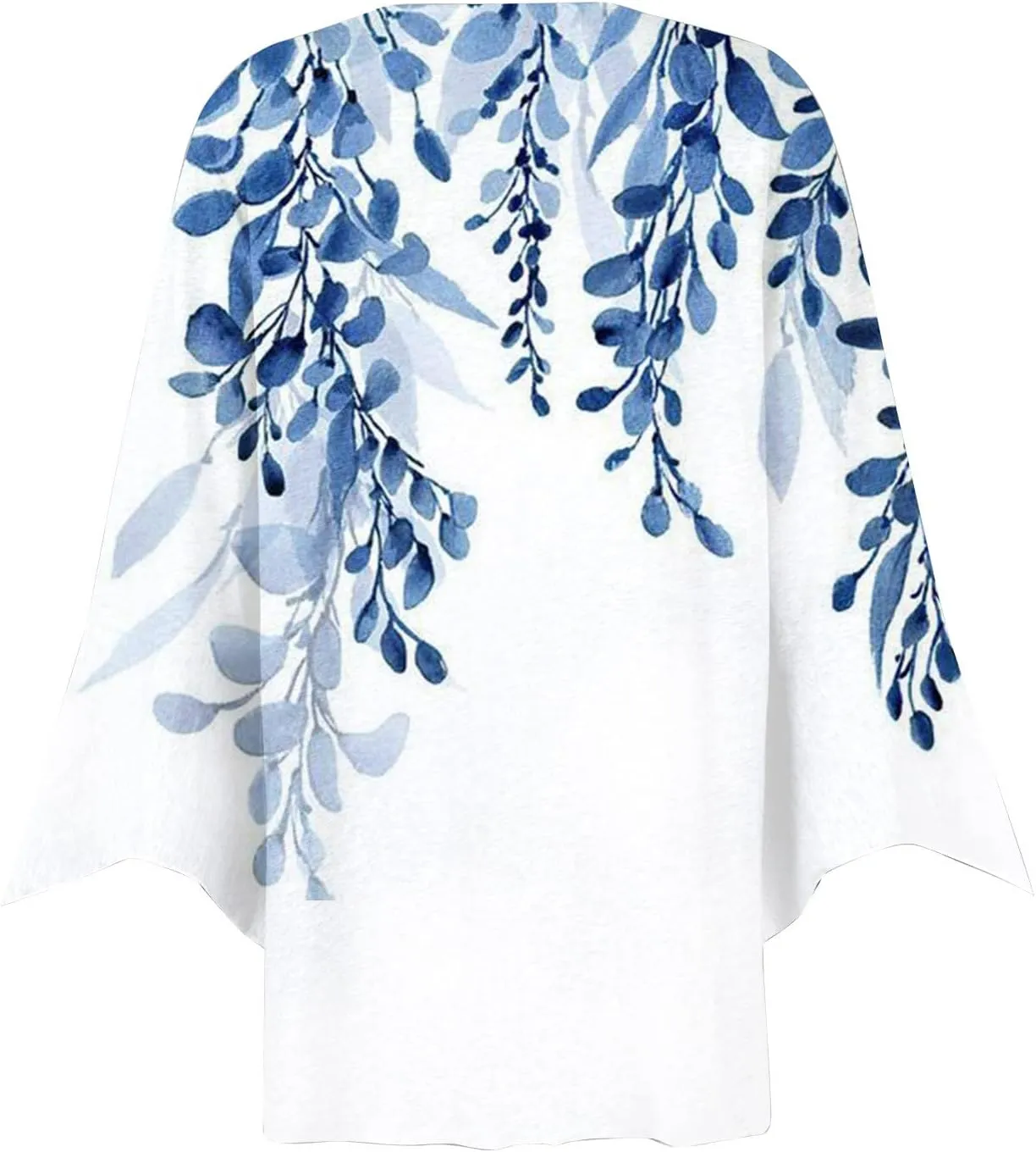 Long Cardigans for Women Trendy Floral Printed Button Down Open Front Cardigan 3/4 Sleeve Lightweight Cardigans