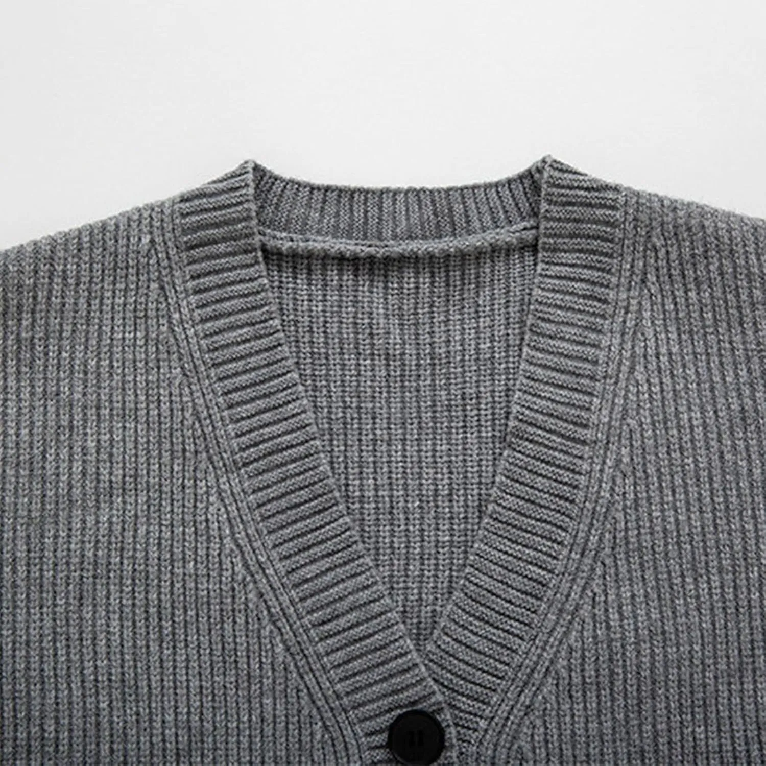 Men Classic Cardigans Casual Button Down V Neck Knitted Basic Sweater Coat Knit Button up Sweaters Outwear with Pocket