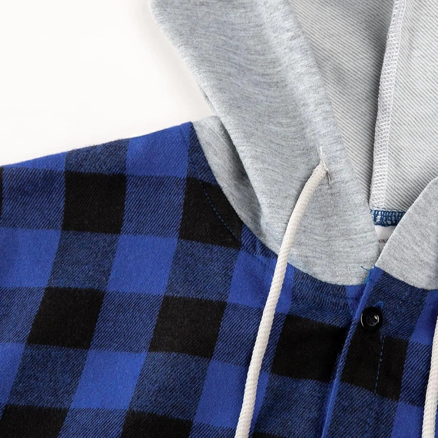 Men Hoodie Jacket Plaid Button Down Shirts 2024 Fall Comfy Oversize Fashion Lightweight Loose Casual Warm Coats