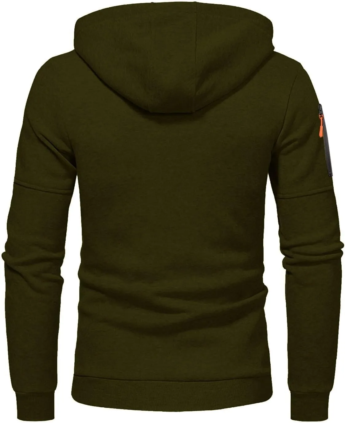 Men Hoodies Casual Hoodies for Men Full Zip Long Sleeve Sweatshirt Sports Hooded Work Jacket Tops with Zip Pockets