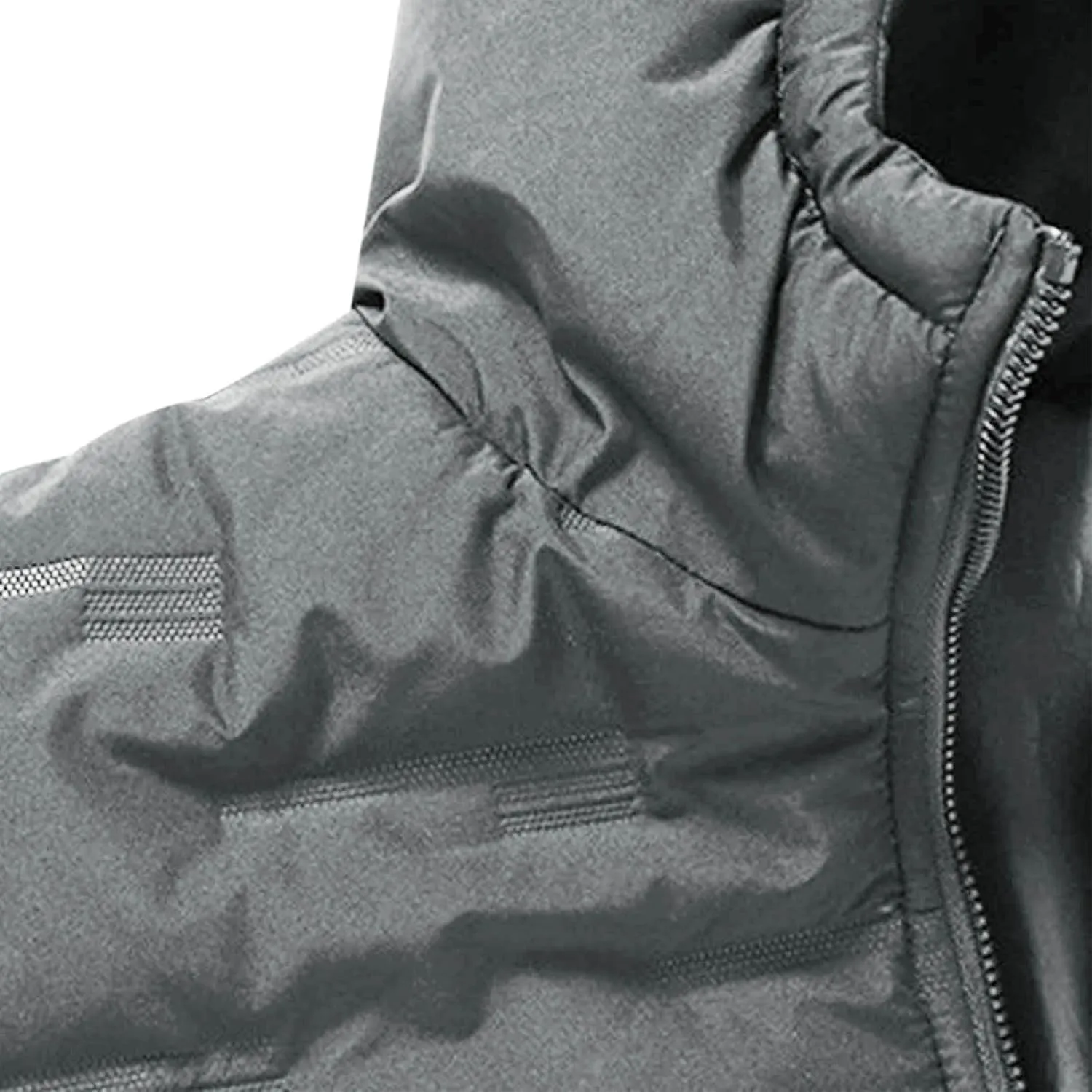 Men Puffer Jackets Plus Size Winter Coats Warm Thick Quilted Jacket Padded Parkas Zip Up Hooded Outerwear Coat