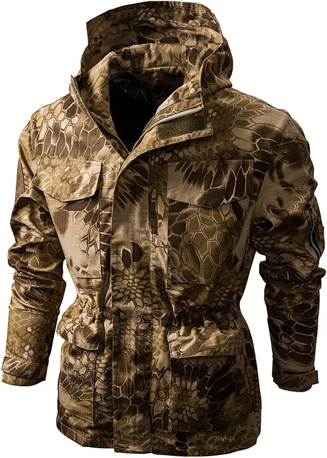 Men Rain Jackets Waterproof With Hood Military Tactical Jacket Outdoor Mountain Multi Pocket Camo Combat Coat