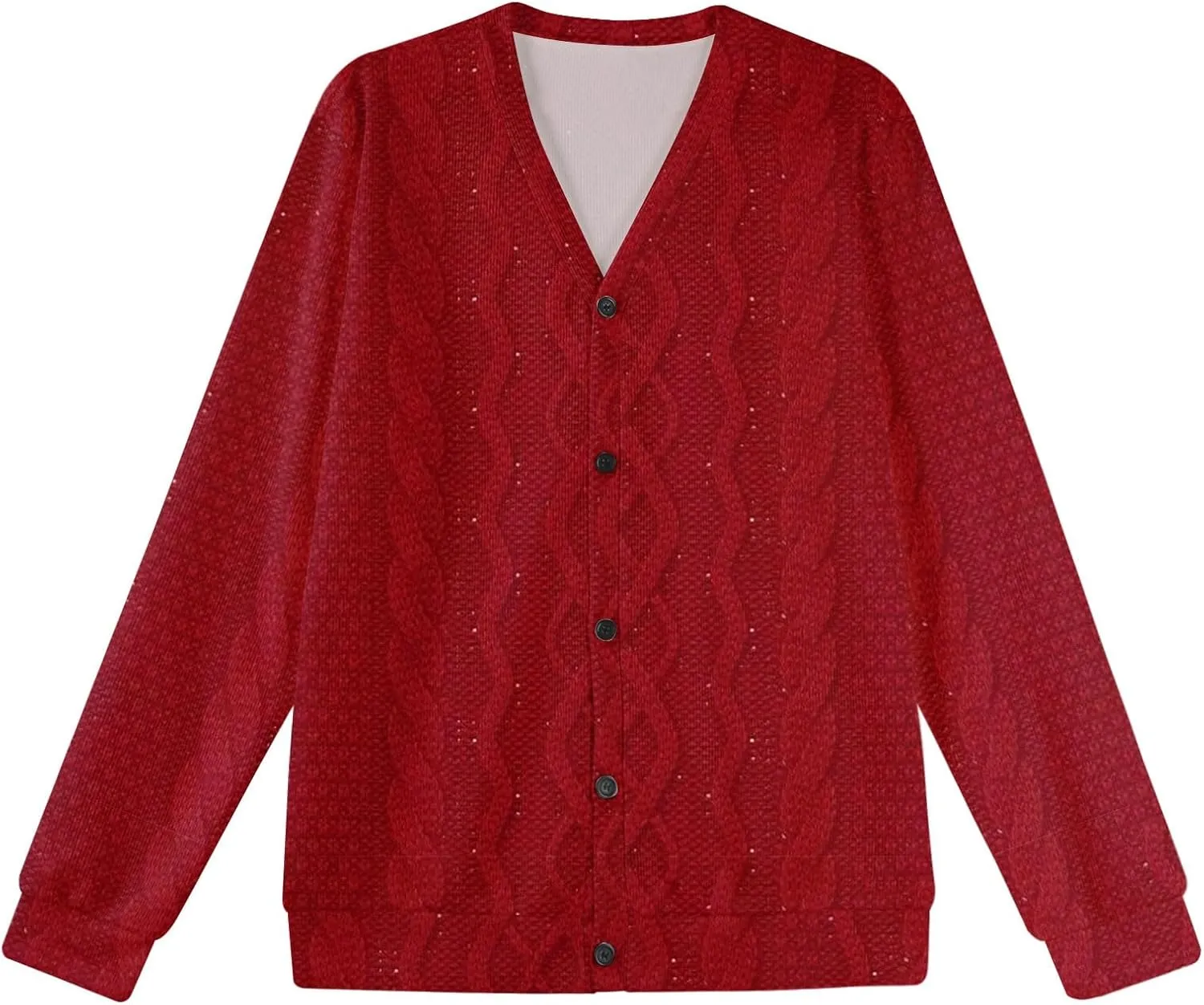 Men's Cardigan Sweater Long Sleeve Knitted Sweater Casual Button Down Sweatshirt Stylish Tops Sweatshirt for Men