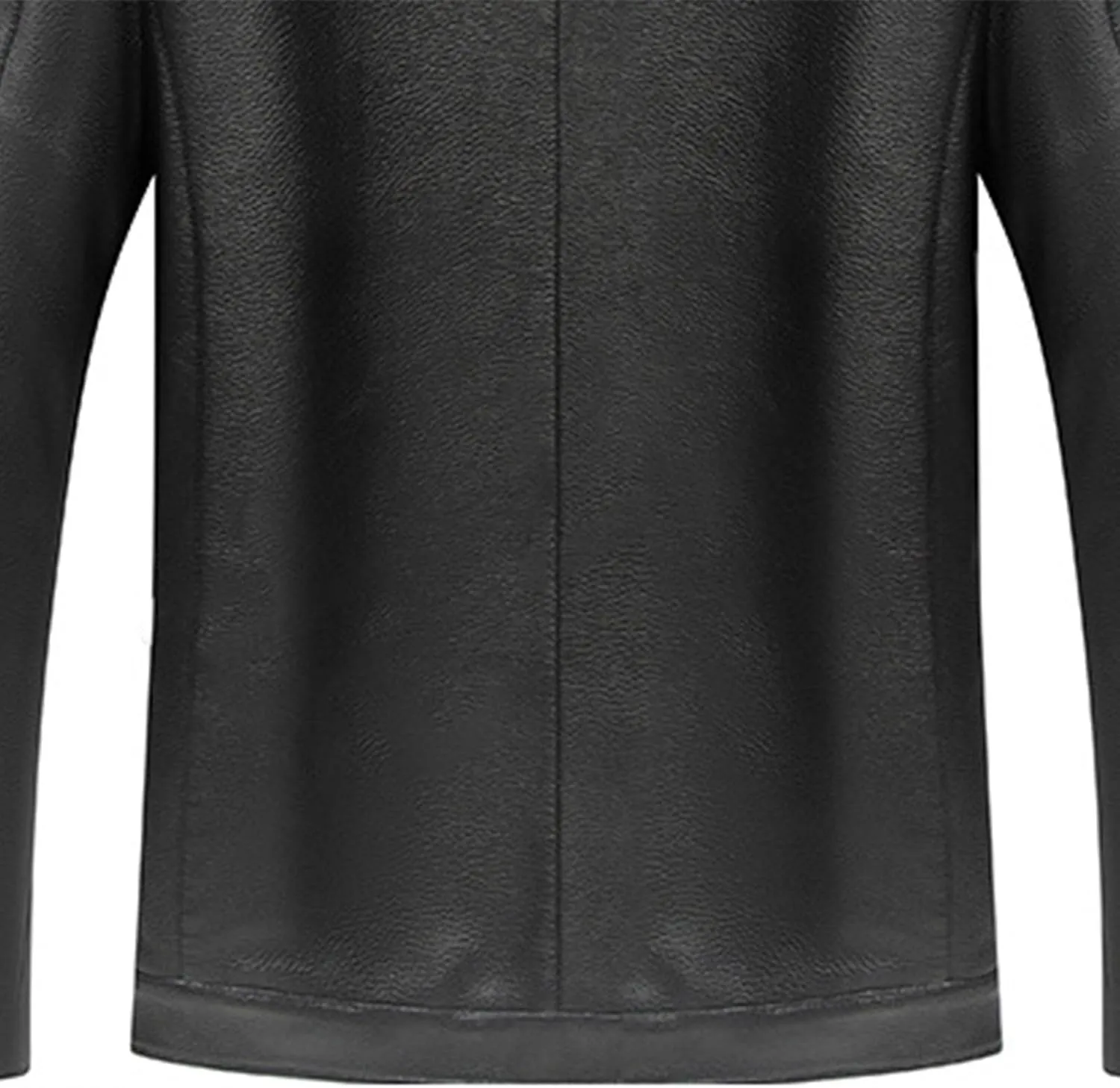 Men's Classic Faux Leather Jacket Motorcycle Winter Fleece Lined Sherpa Faux Fur Lapel Casual Zipper PU Leather Coats