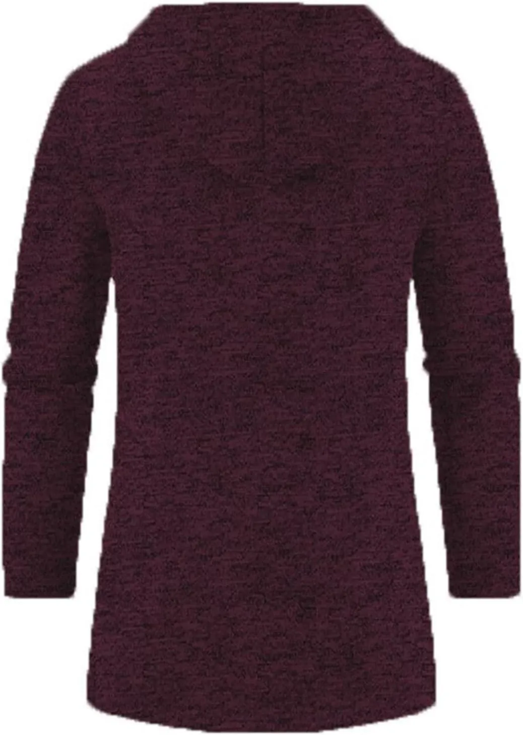 Mens Fleece Hoodie Long Zip Up Knit Cardigan Plus Size Jacket Winter Cardigan Coat Thermal Fashion Drawstring Coat