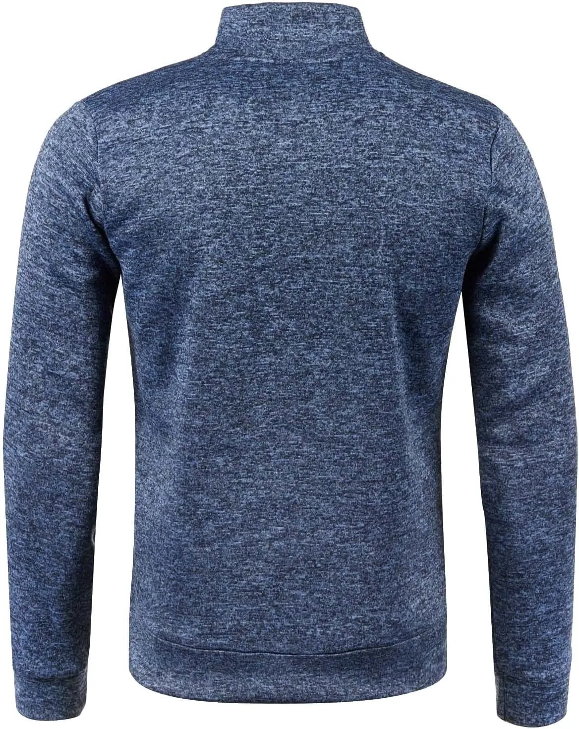 Men's Full Zip Cardigan Sweaters Casual Stand Collar Cardigan Slim Fit Knitted Sweater Thin Fleece Sweater Jackets