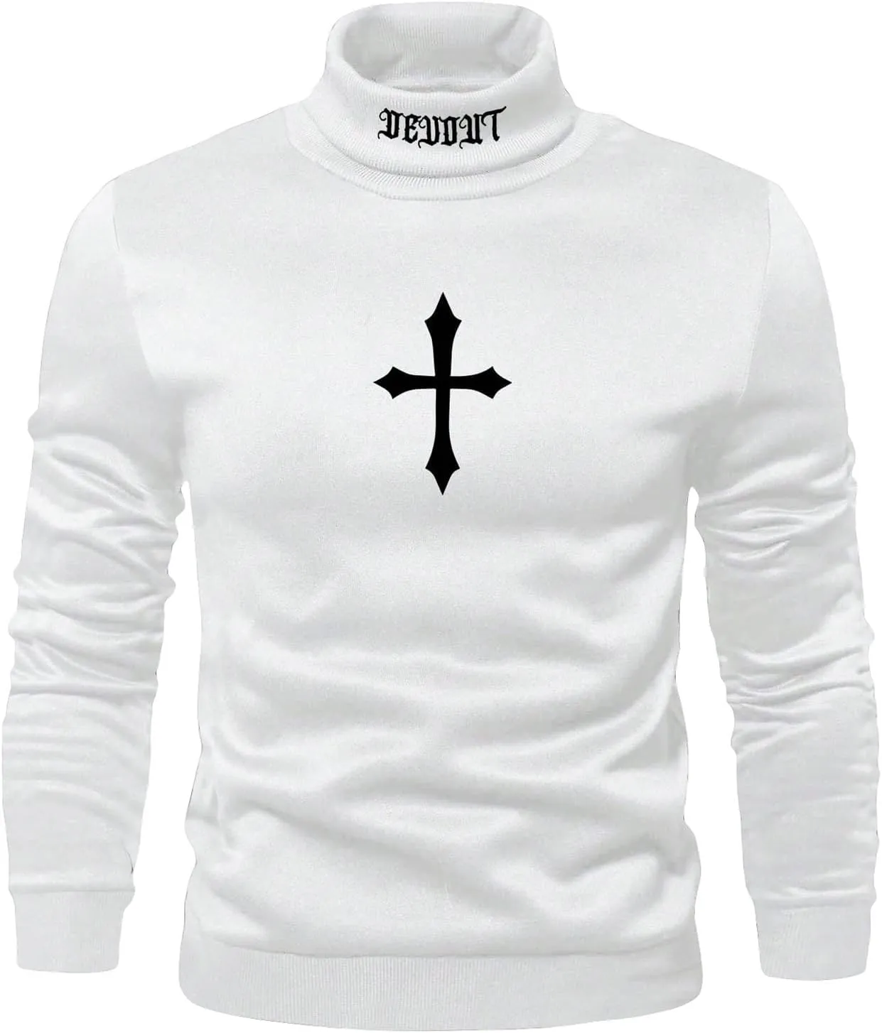 Men's Graphic Sweatshirts Gothic Turtleneck Long Sleeve Pullover Top