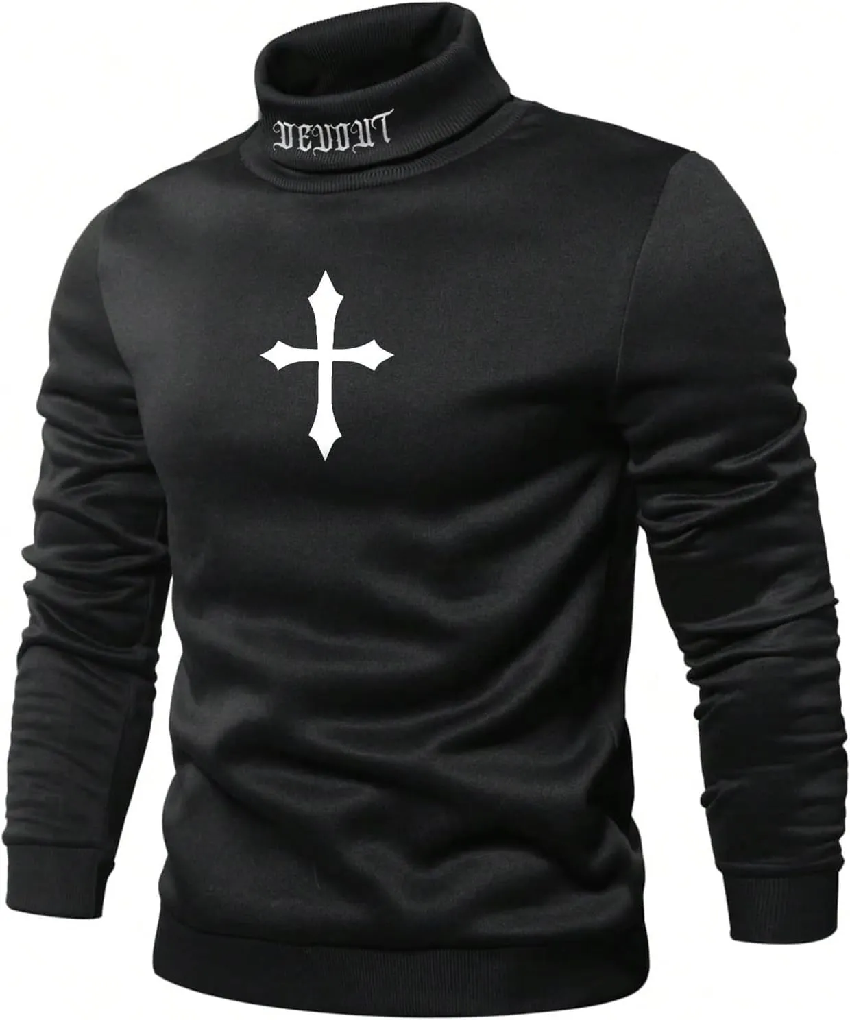 Men's Graphic Sweatshirts Gothic Turtleneck Long Sleeve Pullover Top