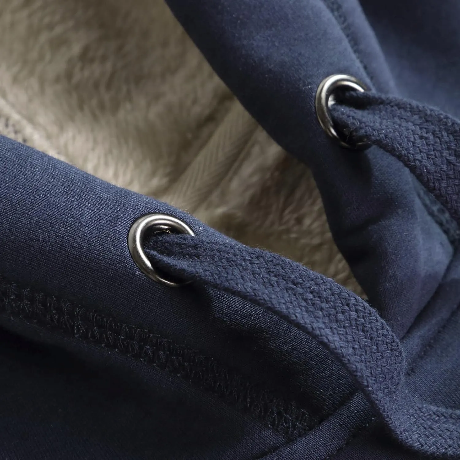 Mens Hoodie Men's Hooded Drawstring Sweater Solid Color Thickened Plush Jacket Men Hoodies Pullover