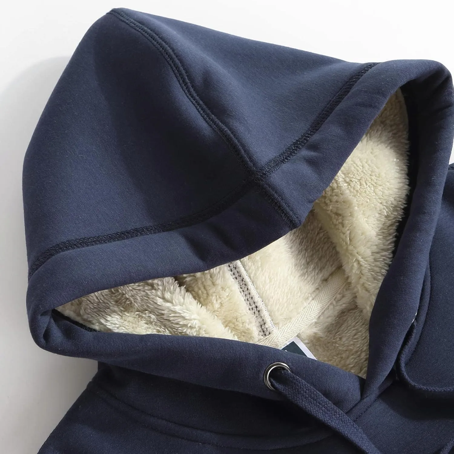 Mens Hoodie Men's Hooded Drawstring Sweater Solid Color Thickened Plush Jacket Men Hoodies Pullover