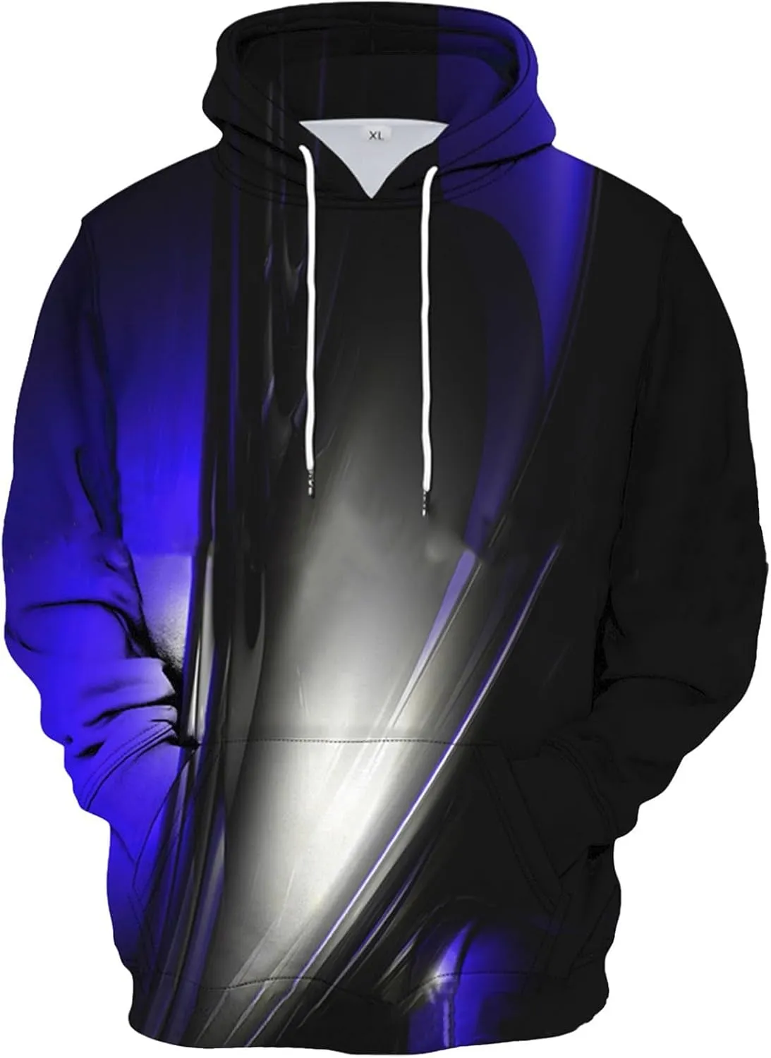 Men's Hoodies 3D Lightning Print Pullover Hooded Sweatshirt With Pockets XXL, 6XL