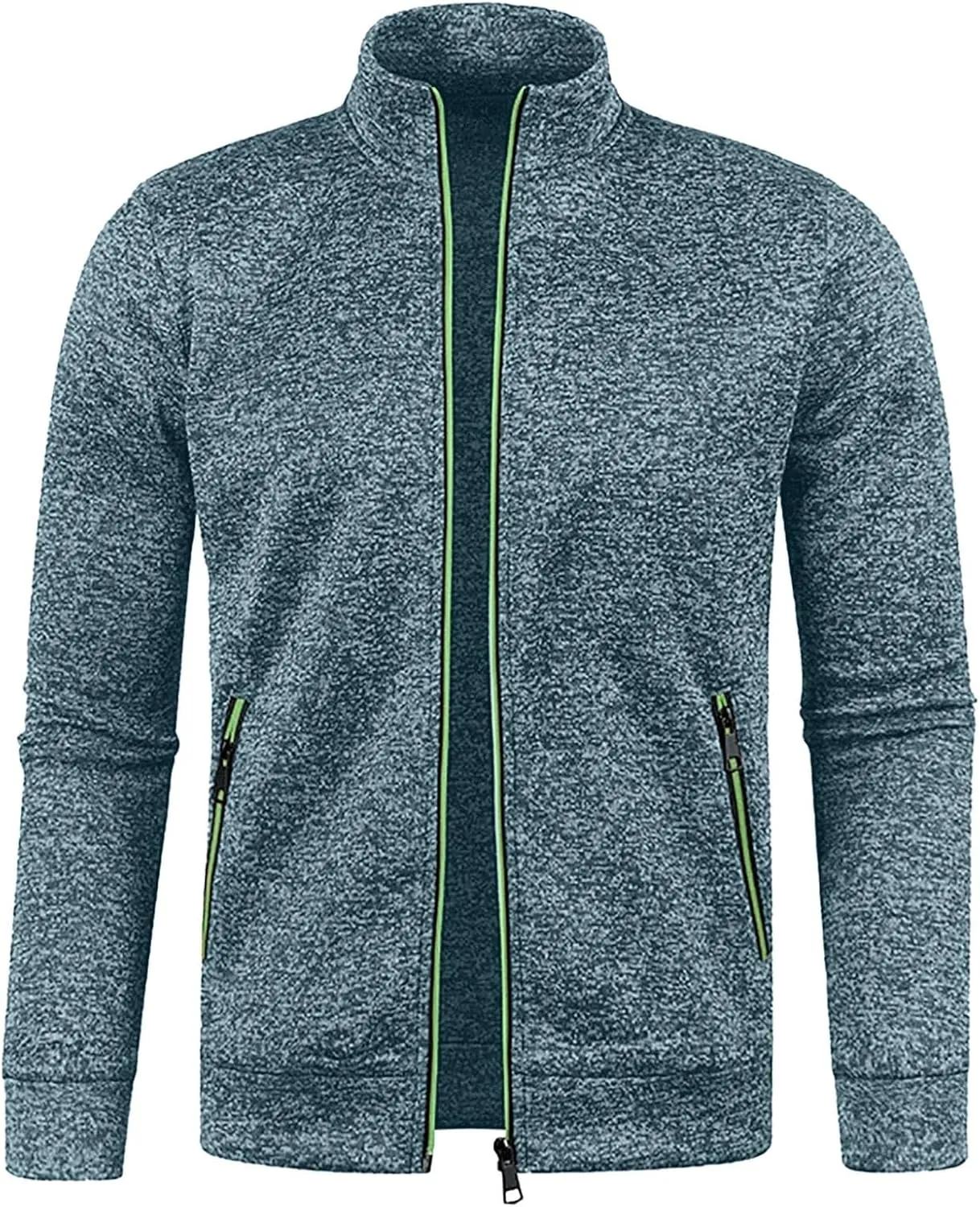 Mens Hoodies Knit Sweater, Full Zip Fleece Lined Cardigan Sweaters Casual Regular Fit Knit Sweater Men Sweater Jacket