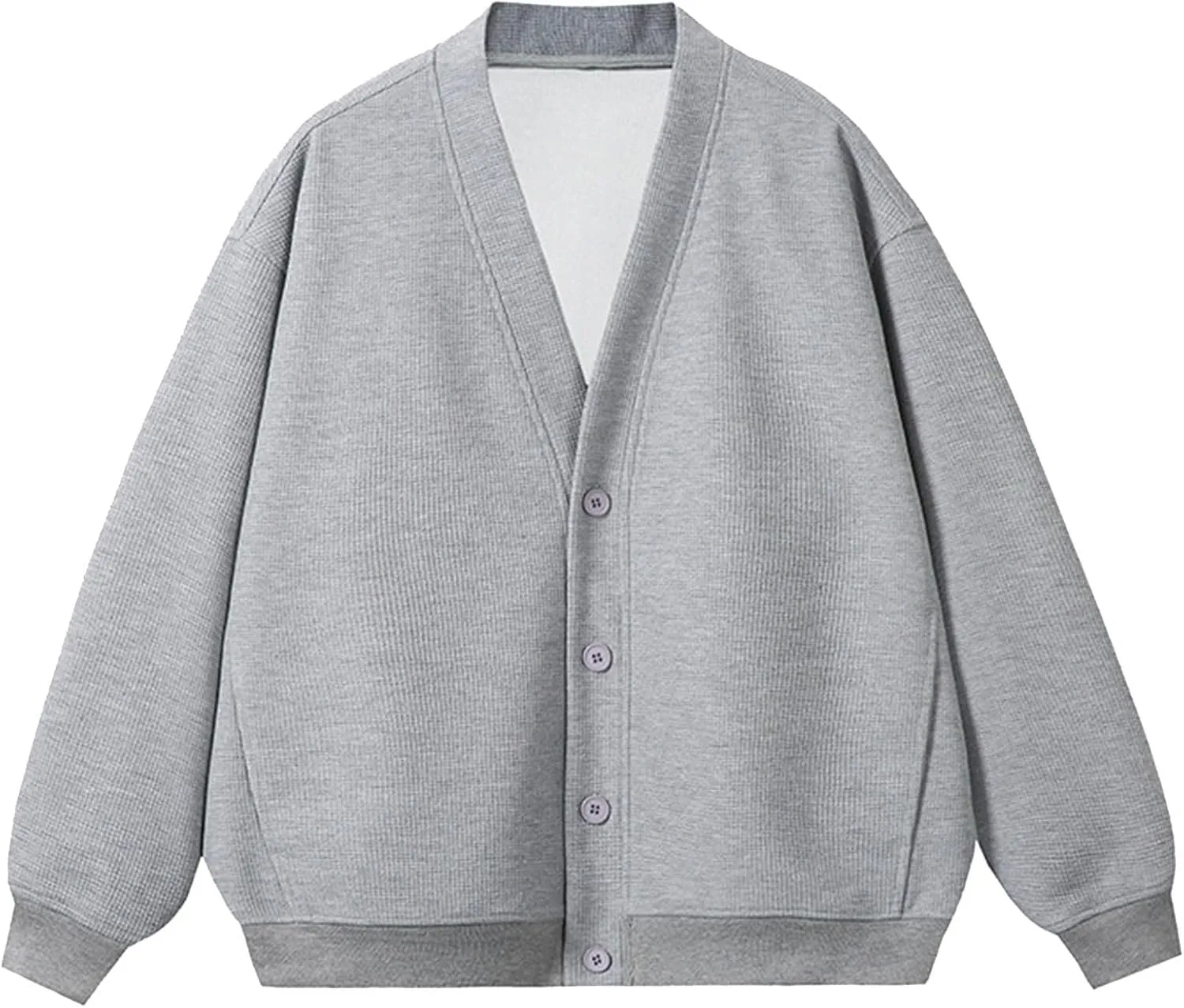 Mens Long Sleeve V-Neck Cardigan Sweaters Casual Lightweight Button Down Open Front Soft Sweater Fall Casual Coat
