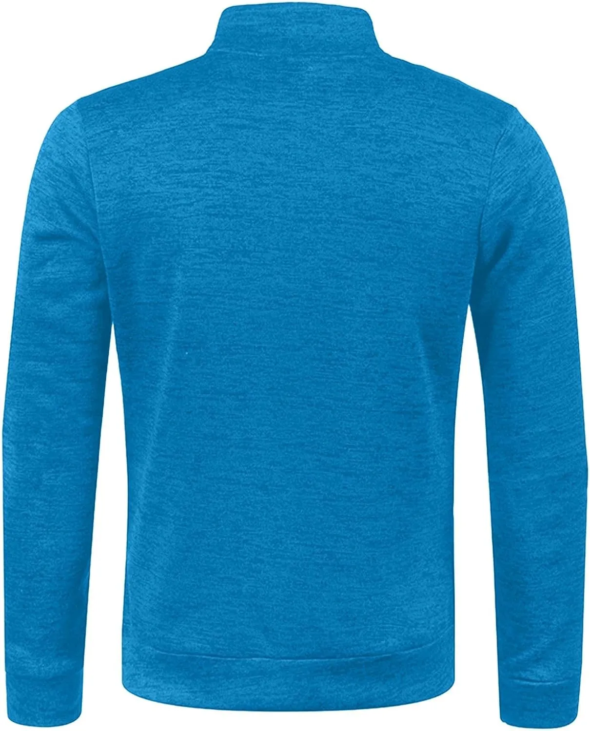 Men's Quarter Zip Thermal Fleece Lined Sweater,Winter Lightweight Soft Pullover Outdoor Athletic Lapel Sweatshirt