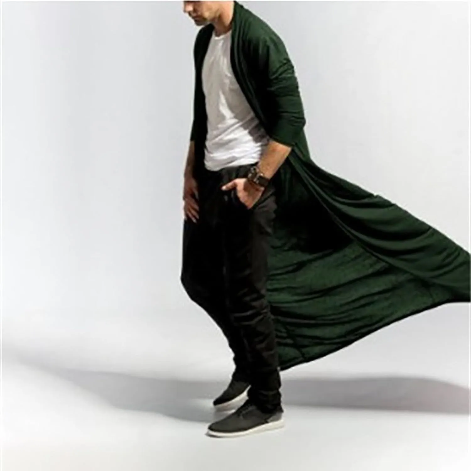 Mens Retro Black Leather Jacket Long Steampunk Overcoat Faux Leather Coat Military Officer Uniform Trench Coat