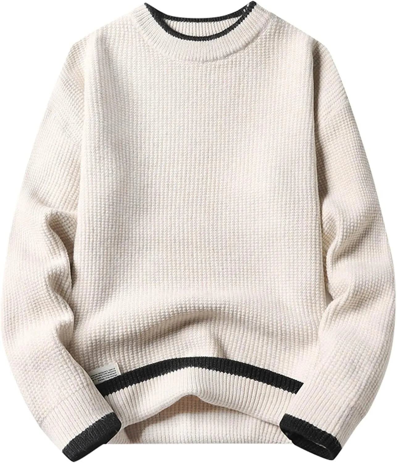 Mens Sweaters Casual Solid Soft Turtleneck Sweater Flexibility Solid Color Close Fitting Top Slim Sweater Black