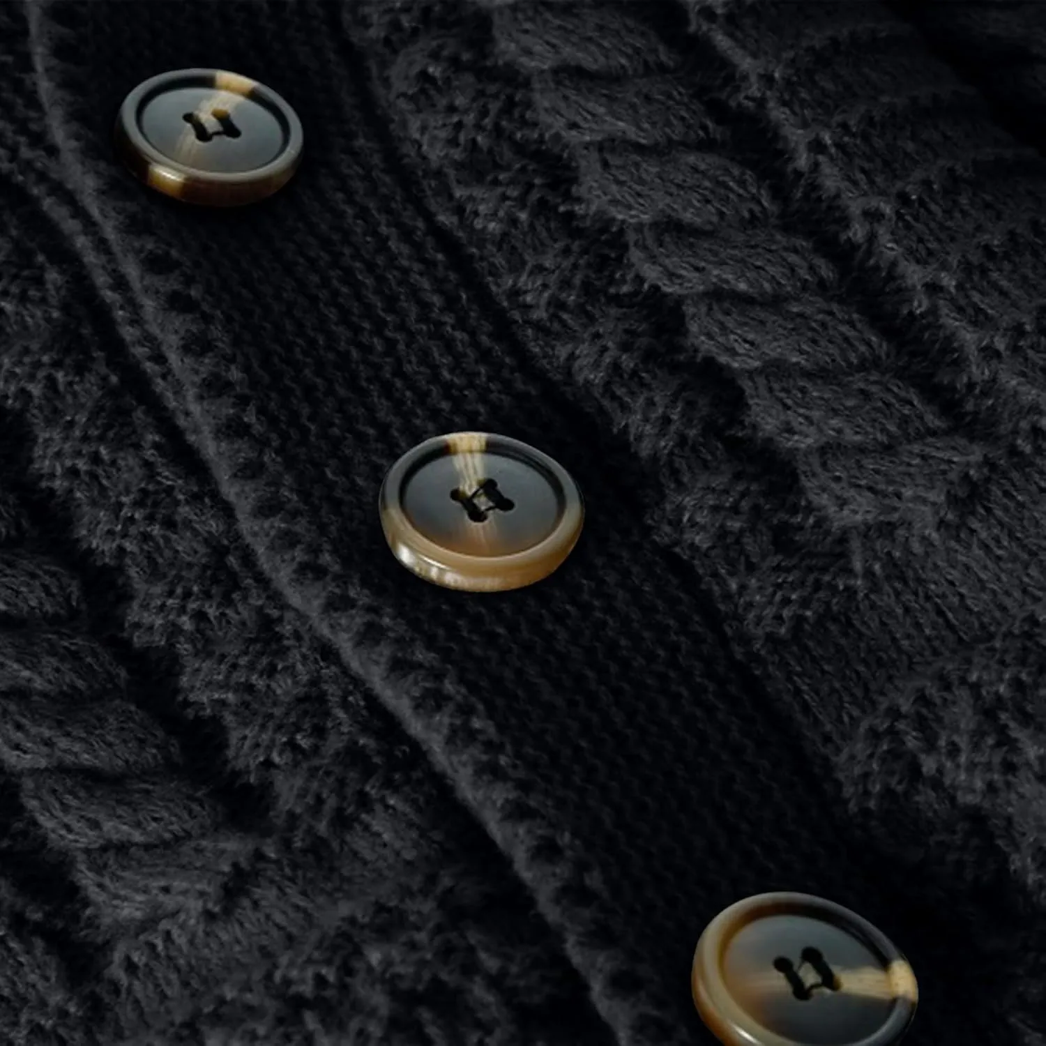 Men's Twisted Knit Sweater Cardigan Fashion Shawl Collar Button Down Long Sleeves Soft Comfy Sweater Jacket Tops