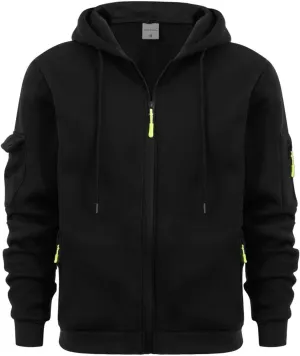 Mens Warm Winter Soft Fleece Jackets Hoodies Lightweight Casual Sweatshirt Full Zip Jacket Coats with Zipper Pockets