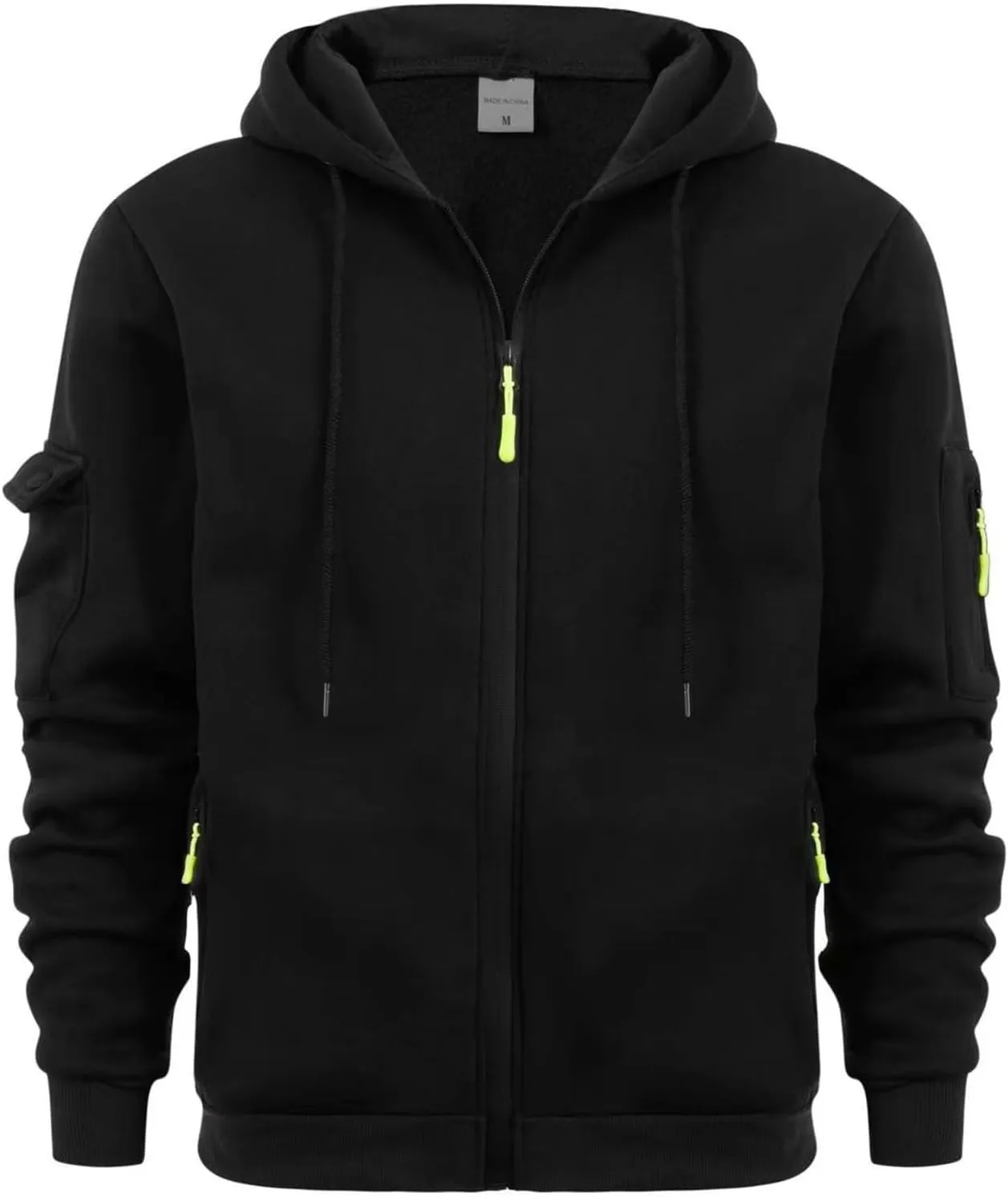 Mens Warm Winter Soft Fleece Jackets Hoodies Lightweight Casual Sweatshirt Full Zip Jacket Coats with Zipper Pockets