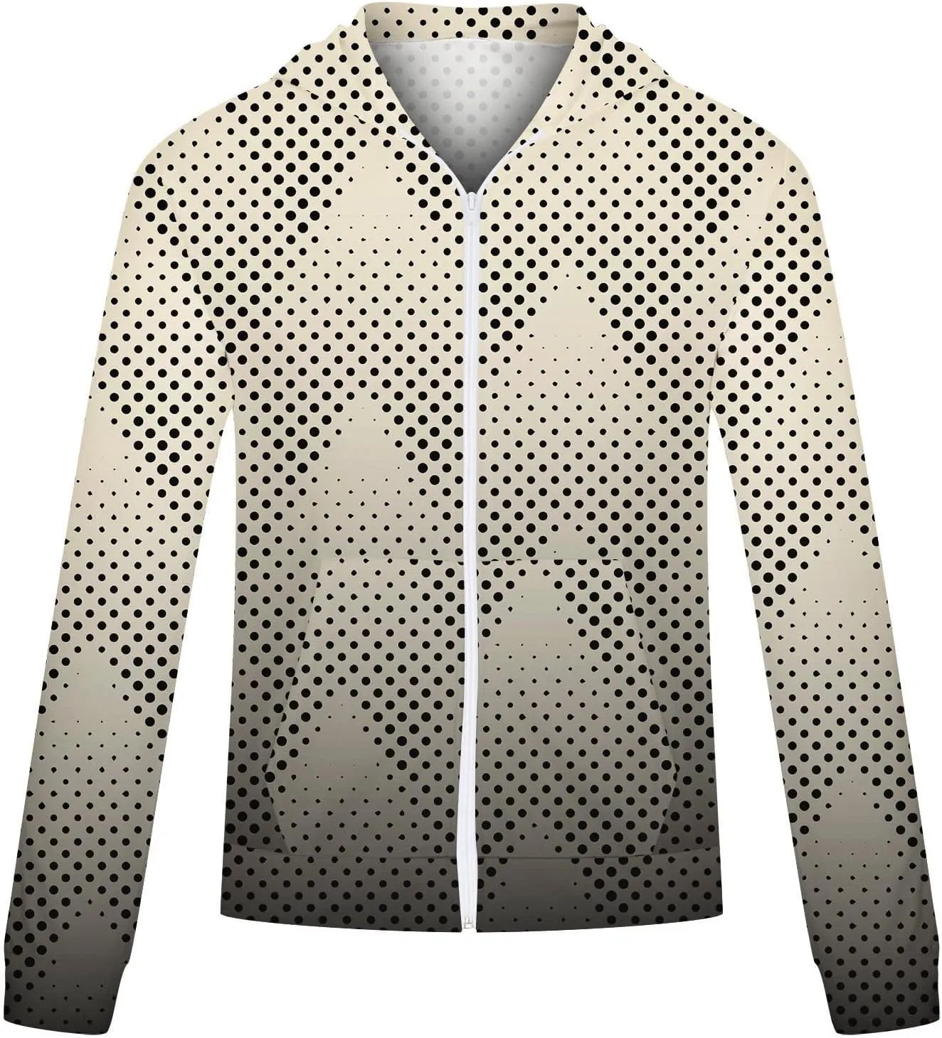 Men's Zip Sweatshirt Fashion Casual Zipper Gradient Tie-Dye Print With Hooded Sweatshirt Jacket