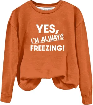 Oversized Sweatshirt for Women Fleece Crewneck Pullover Cozy Letter Print Sweatshirt Long Sleeve Fall Sweatshirts