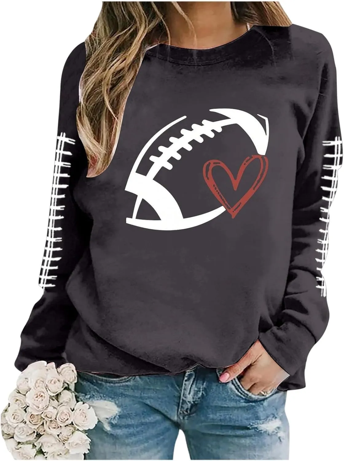 Oversized Sweatshirts for Women Graphic Print Hoodies Casual Long Sleeve Shirts Loose Fit Tunic Tops Fall Clothes