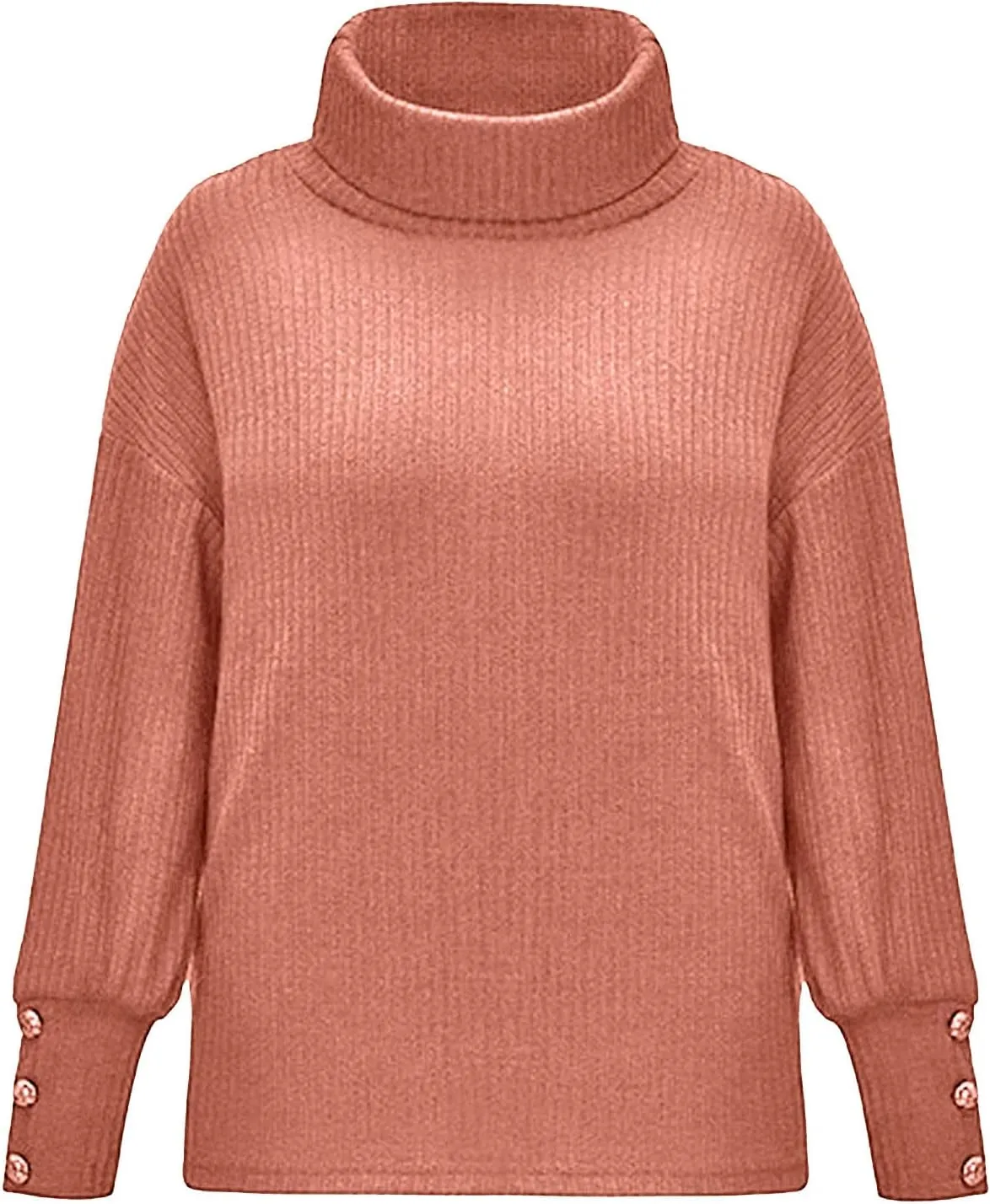 Oversized Women's Turtleneck Sweaters Chunky Pullover Cowl Neck Long Sleeve 2024 Trendy Winter Loose Knit Sweaters