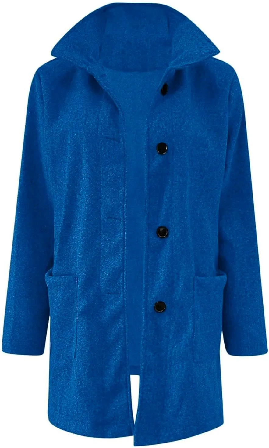 Peacoat Womens Coat Stand Collar Single Breasted Wool Coats Winter 2024 Trendy Long Coats Peacoat Blazer Jacket