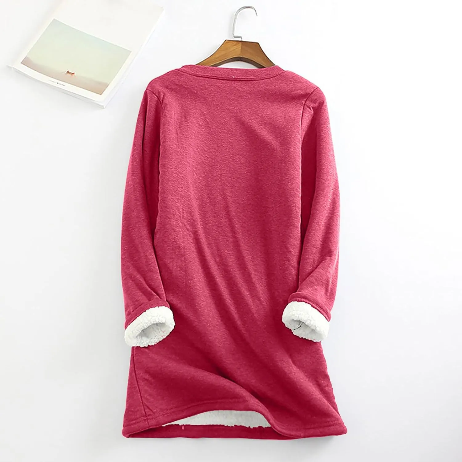 Plus Size Fuzzy Fleece Sweaters For Women Warm Winter Long Sleeve Sherpa Sweatshirts Cozy Soft Pullover Tops