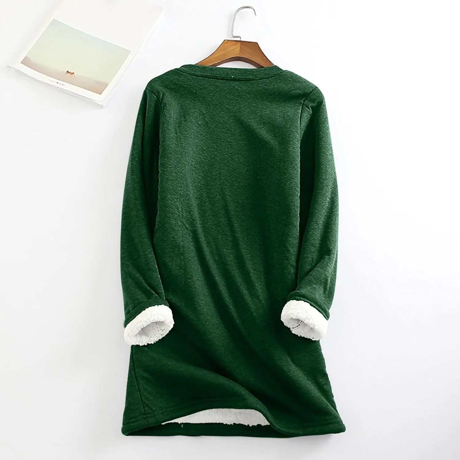 Plus Size Fuzzy Fleece Sweaters For Women Warm Winter Long Sleeve Sherpa Sweatshirts Cozy Soft Pullover Tops