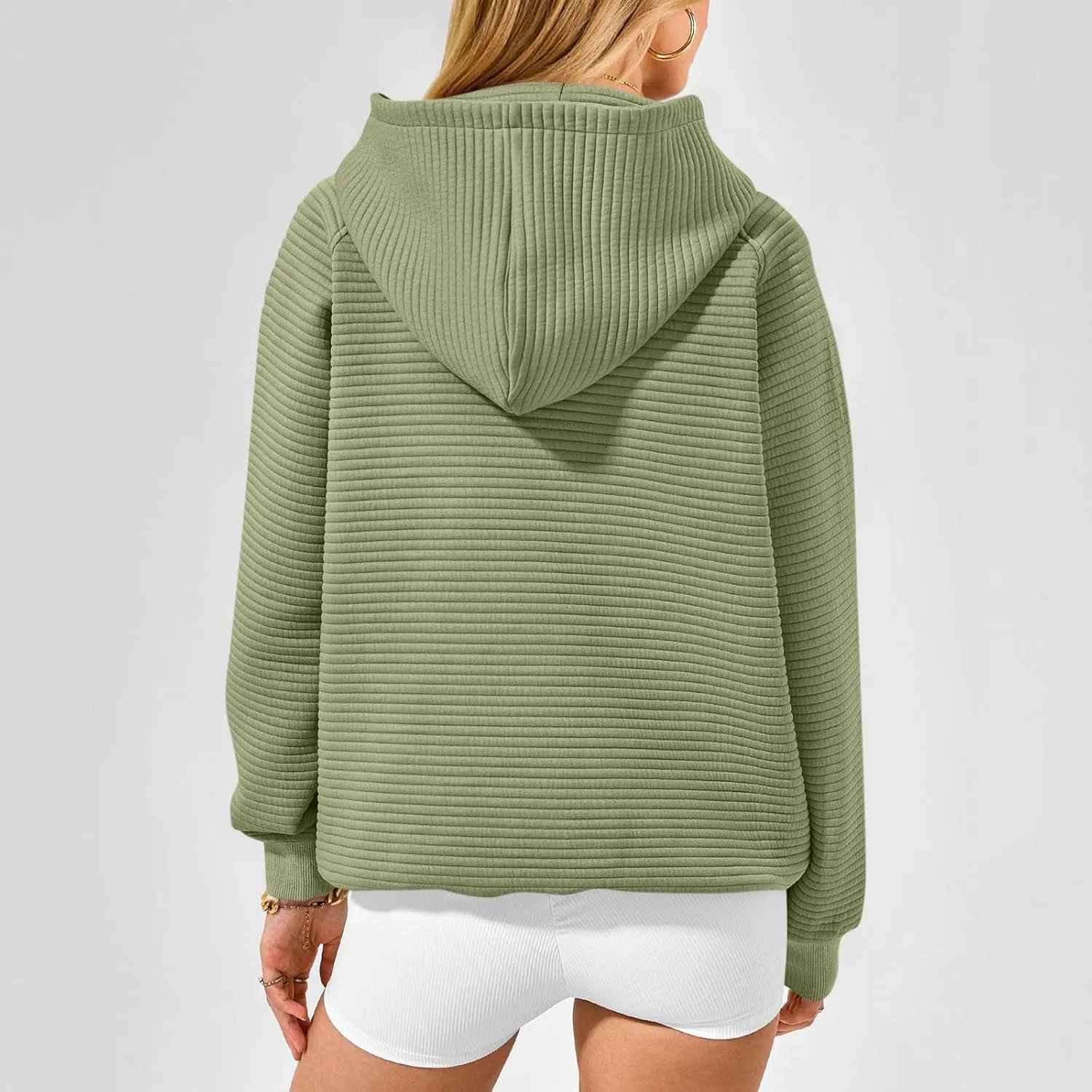 Preppy Hoodies for Women Fleece Loose Fit Hooded Sweatshirts Comfy Casual Long Sleeve Hoodies with Pockets