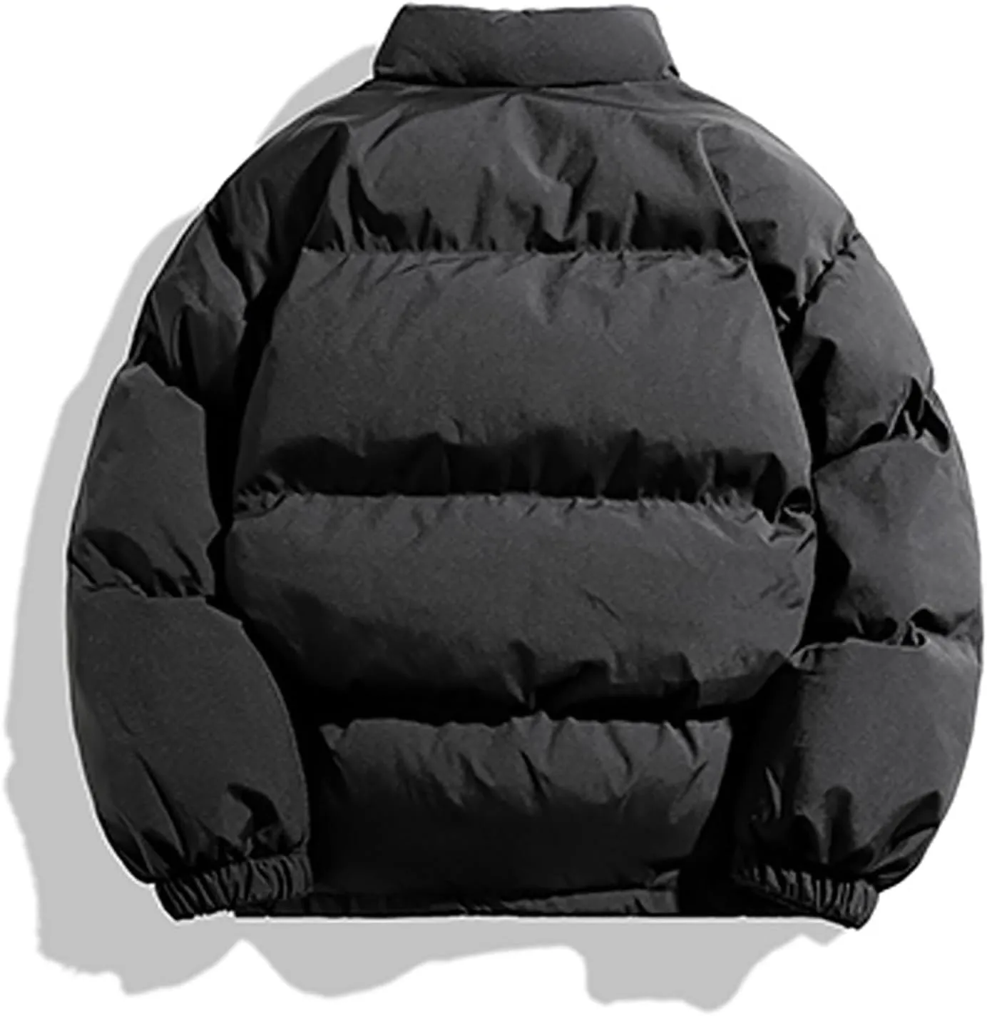 Puffer Jackets for Men Padded Down Coat Warm Winter Stand Collar Bubble Coat Outdoor Quilted Casual Jacket Outwear
