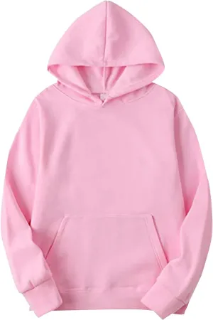 Pullover Hoodies for Men Solid Classic Long Sleeve Drawstring Hooded Sweatshirt Trendy 2024 Fall Winter Hoodies